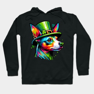 Rat Terrier Celebrates Saint Patrick's Day in Style Hoodie